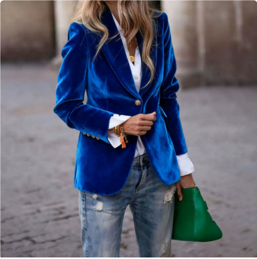 Velour Blazer