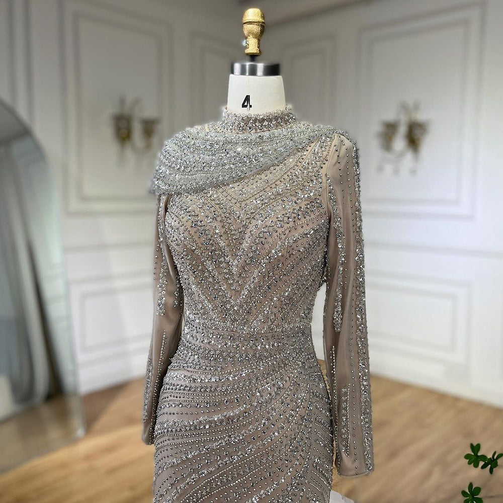 Nude Fishtail Dress