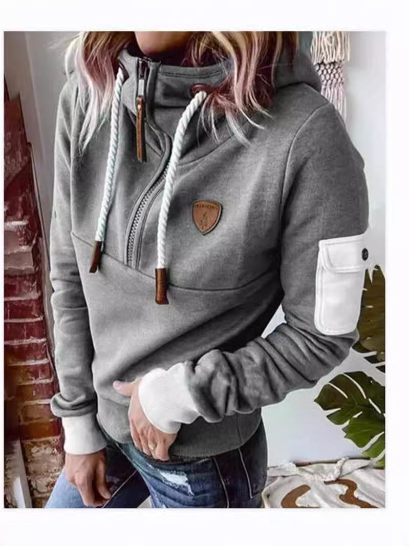 Patchwork Zip Sweater