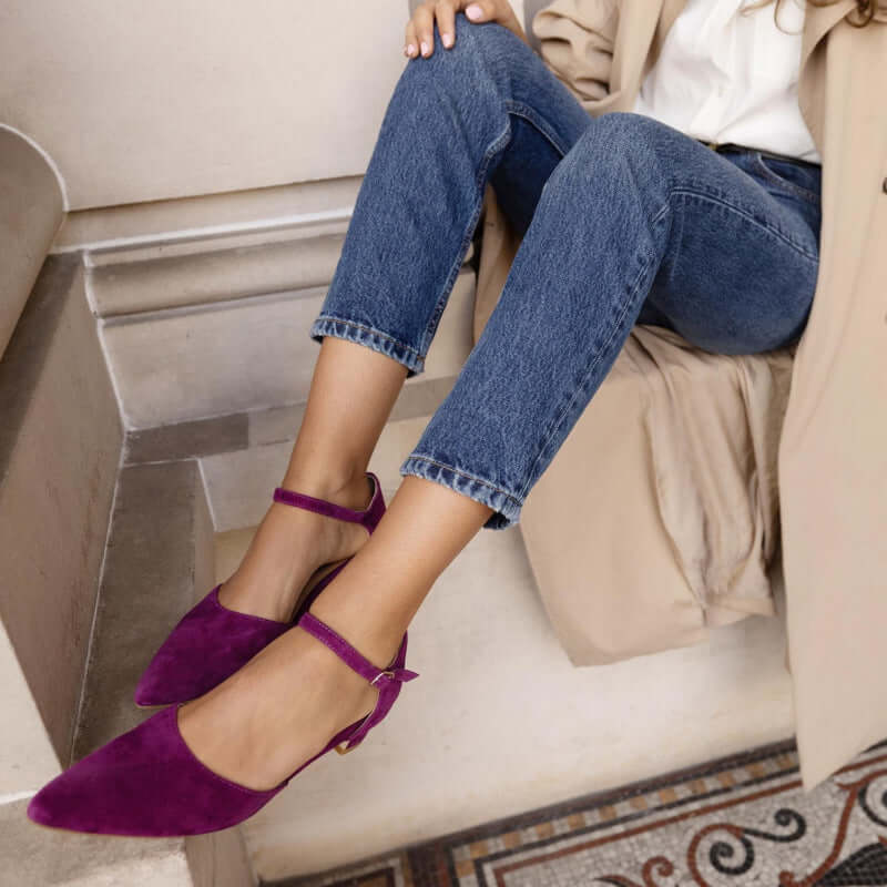 Suede Buckle Pumps Suede Buckle Pumps