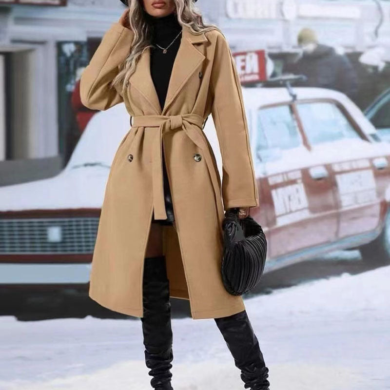 Belted Noir Trench