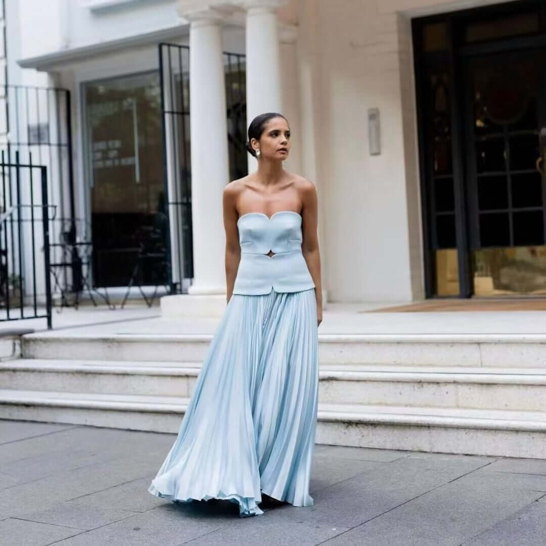 Doux Pleated Skirt Set