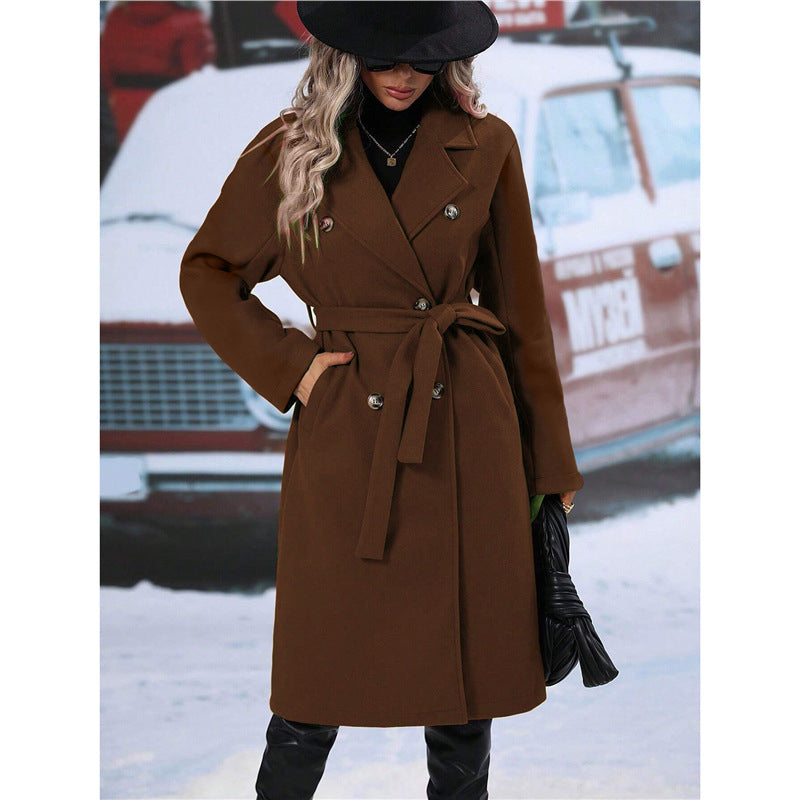Belted Noir Trench