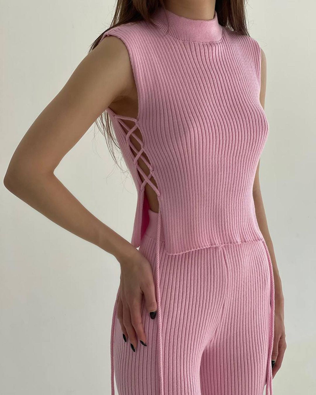 Knit Vest Suit Set