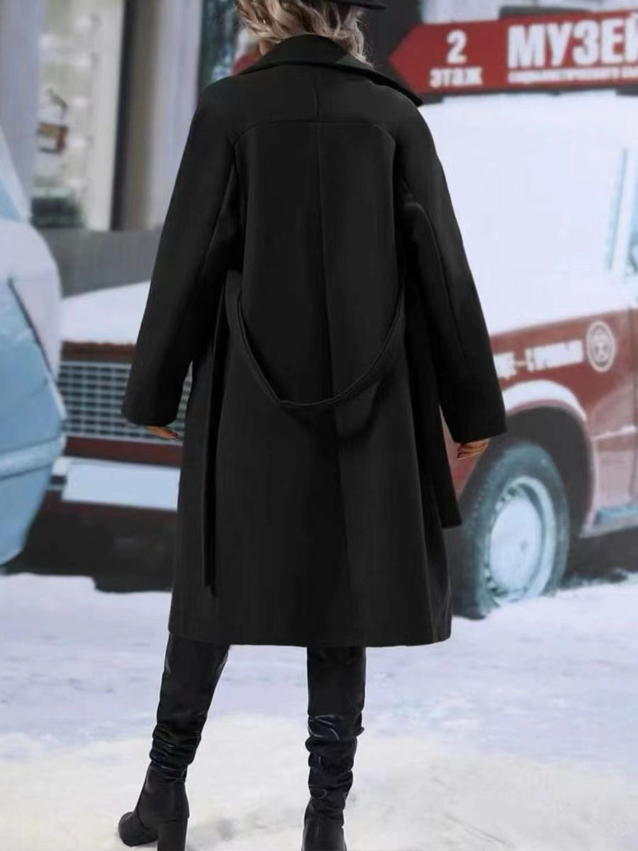 Belted Noir Trench