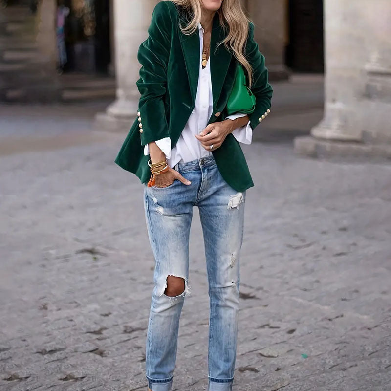 Velour Blazer