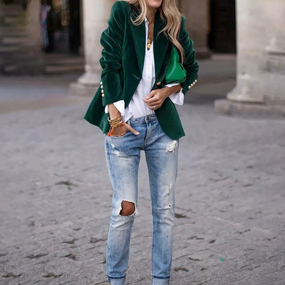 Velour Blazer