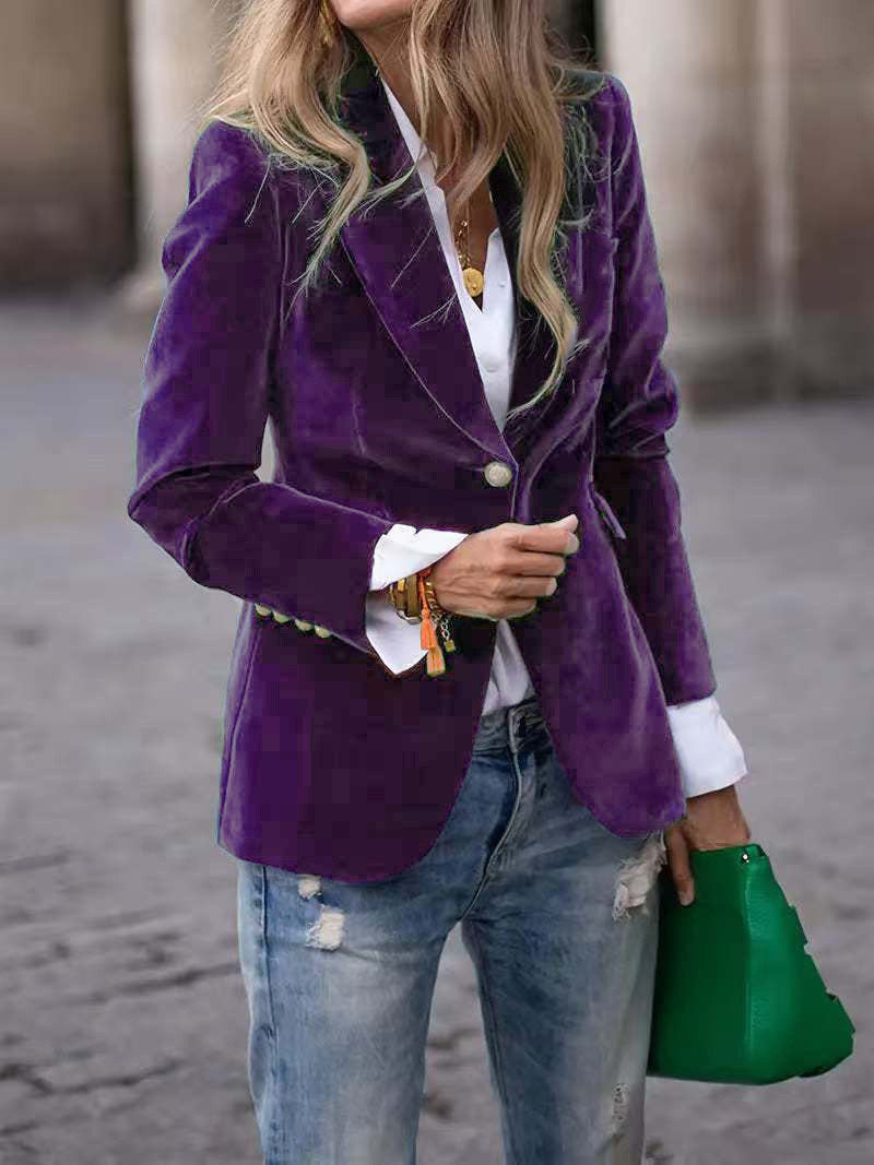Velour Blazer