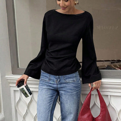Velour Flare Top