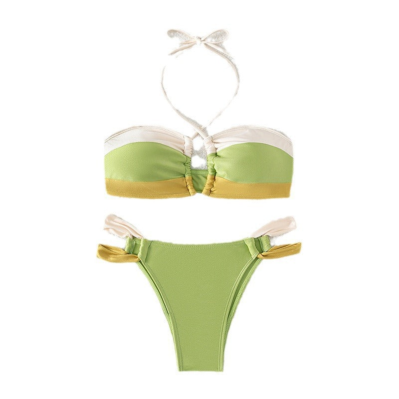 Halter Contrast Bikini
