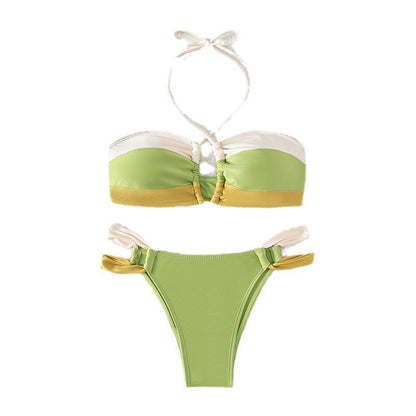 Halter Contrast Bikini