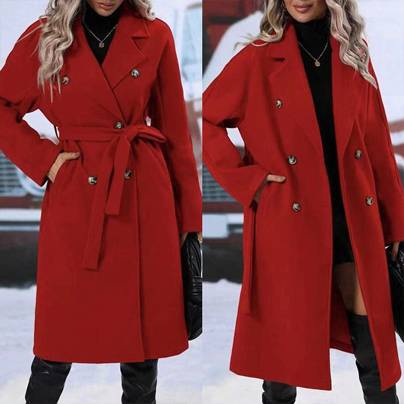 Belted Noir Trench