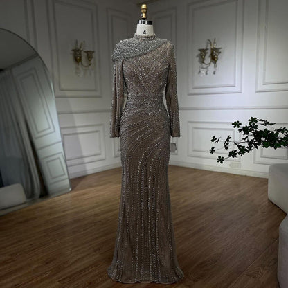 Nude Fishtail Dress