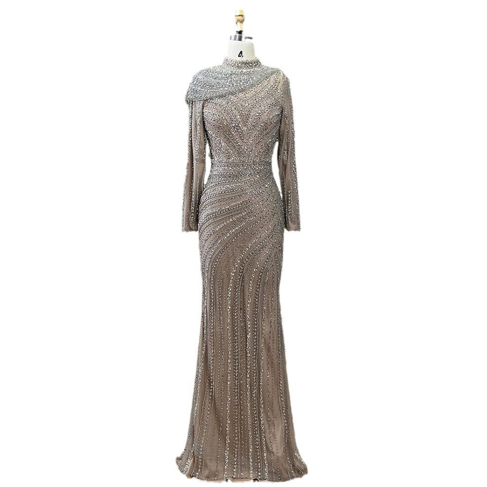 Nude Fishtail Dress