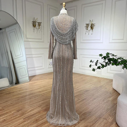Nude Fishtail Dress