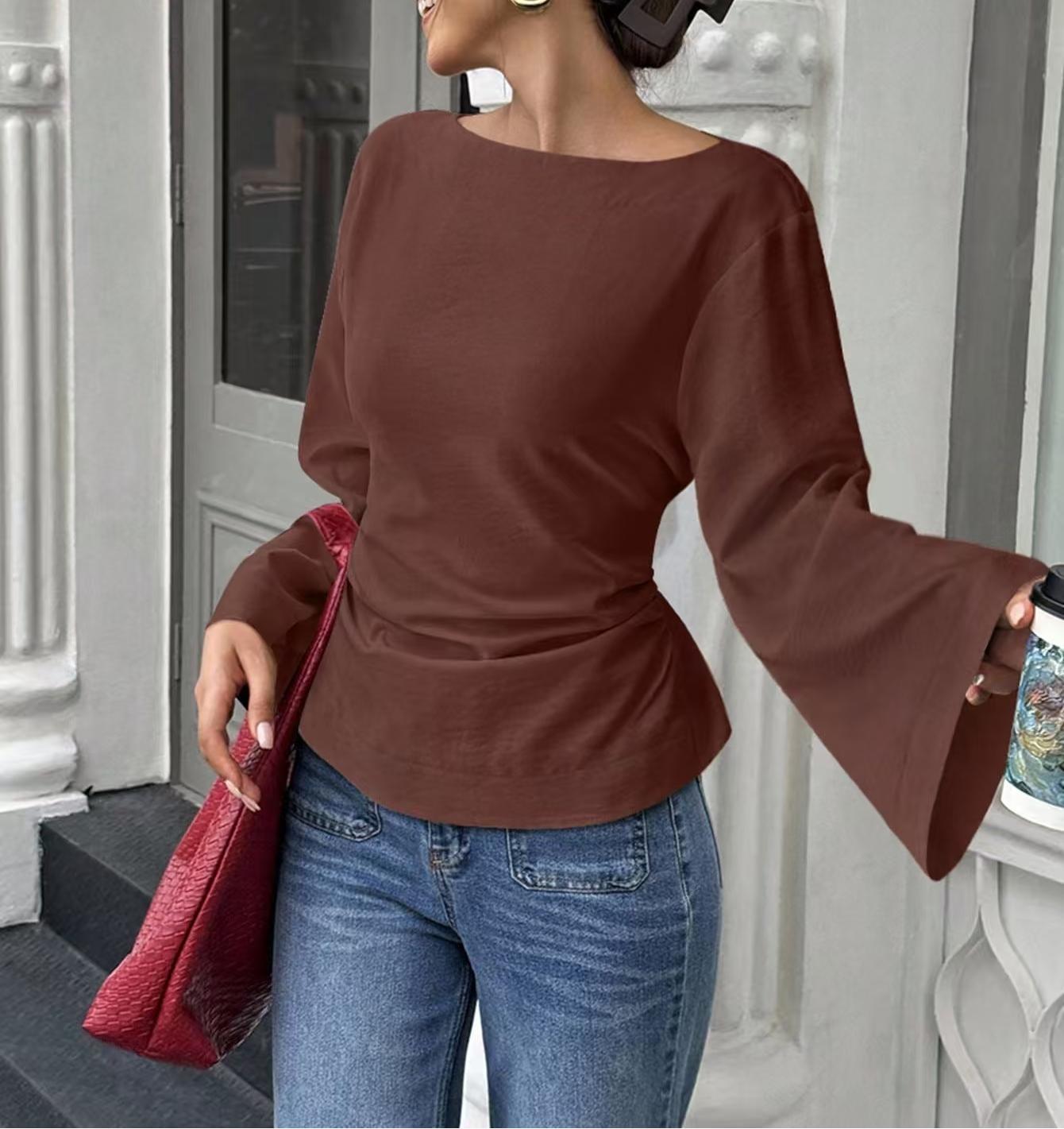 Velour Flare Top