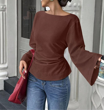 Velour Flare Top