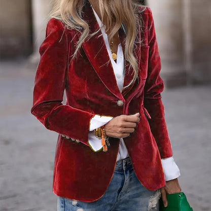 Velour Blazer