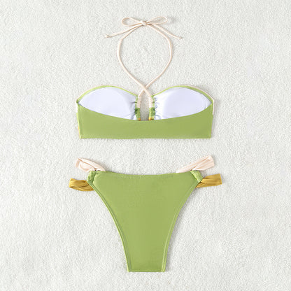 Halter Contrast Bikini