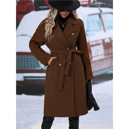 Belted Noir Trench