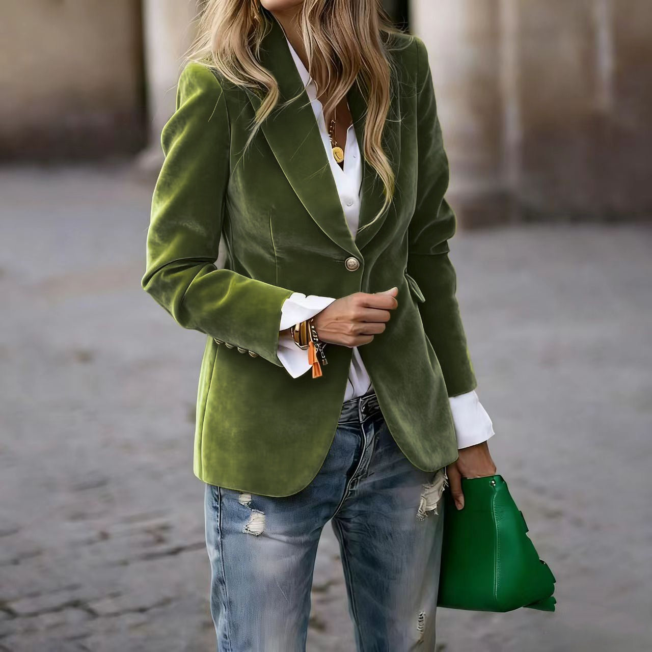Velour Blazer
