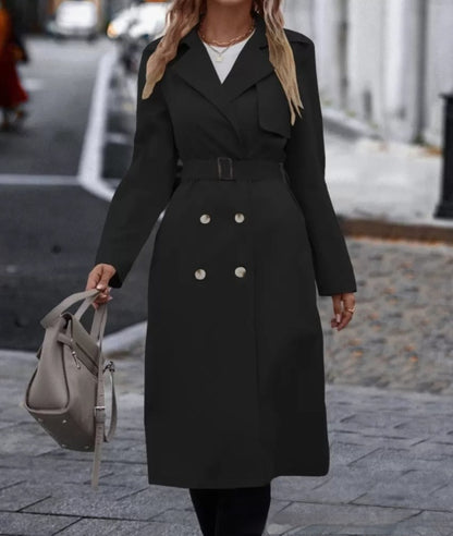 Belted Noir Trench