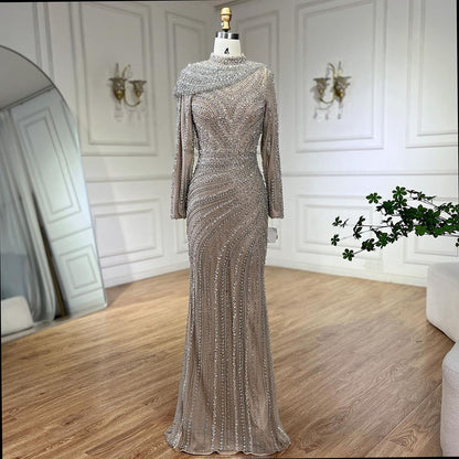 Nude Fishtail Dress