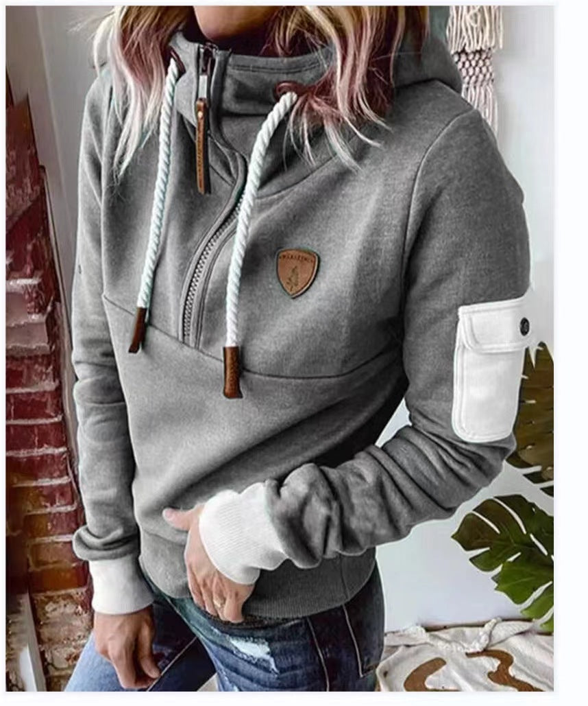 Patchwork Zip Sweater