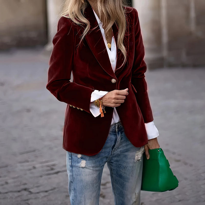 Velour Blazer